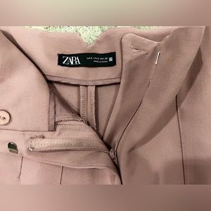 Zara high-waist pink trousers
